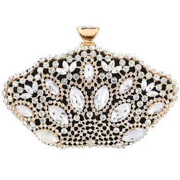 

XIYUAN Elegant gold Hard beaded Evening Bag Women Clutch Bag Mini Party Purse pochette banquet Bag with Chain Handbags gift bag