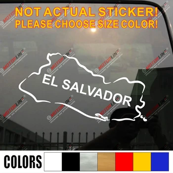 

El Salvador Map Decal Sticker Car Vinyl pick size color die cut no background