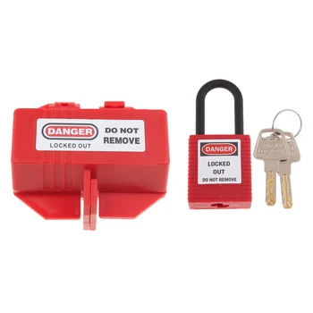 

Safety Electrical Plug Lockout Box Plastic Tagout Power Plug Padlock Tools