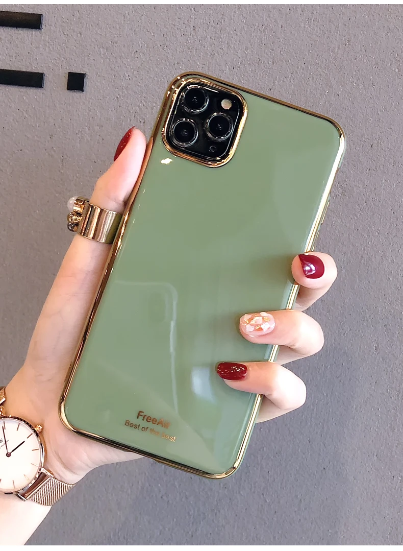 Чехол для iPhone x 11 promax, силиконовый чехол, зеленый цвет, серый цвет, xsmax plus, роскошный сплошной цвет, защита от падения, для Huawei P30/por