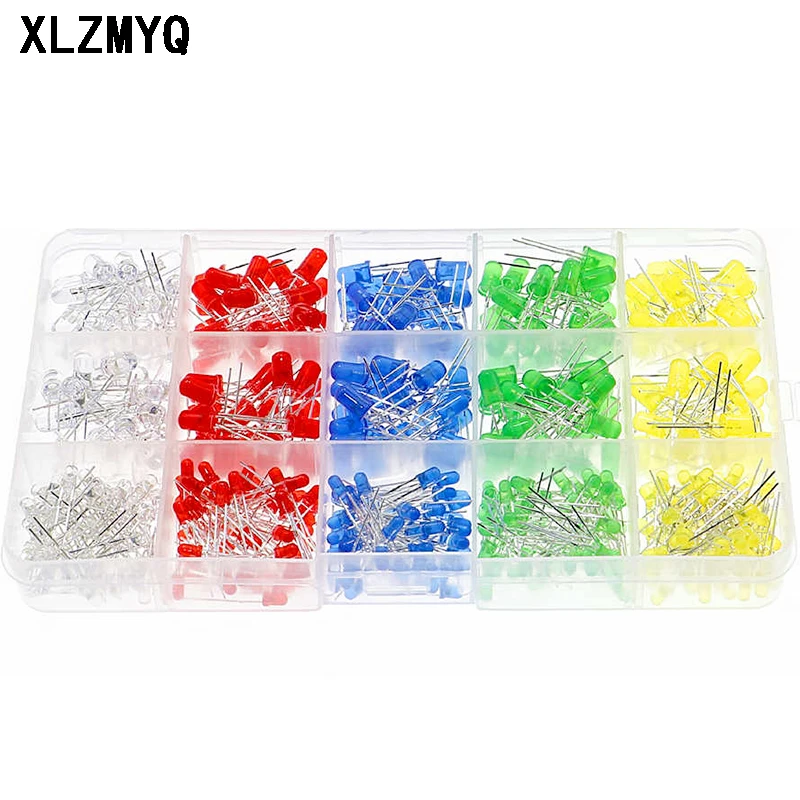 30 PZ 1.8mm Diodo LED Diffuso K Assorto Verde Blu Bianco Giallo Rosso COMPONENTE FAI DA TE Nuovo Originale