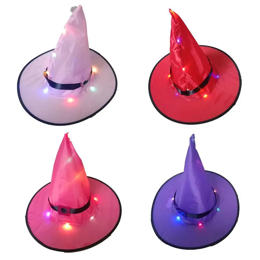 

LED Lighting Pointed Wizard Witch Hat Cap Halloween Party Cosplay Hanging Props