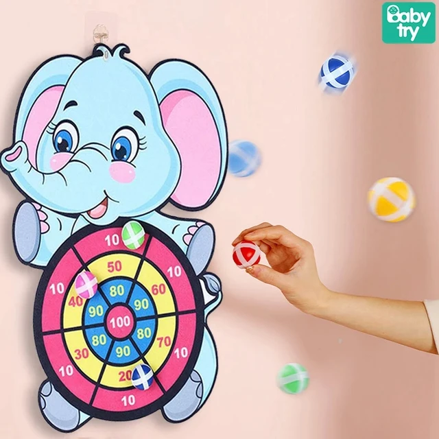Soft Sticky Ball Dartboard Set Children Target Toys for Kids Cartoon Sports Toys Babies 2 to 4 5 6 Years Outdoor Indoor Juguetes 2