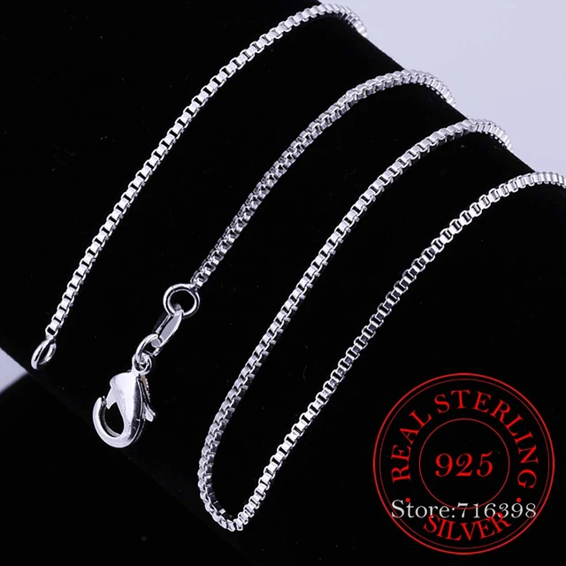 925 Sterling Silver 2MM Italian snake chain 24 necklace men