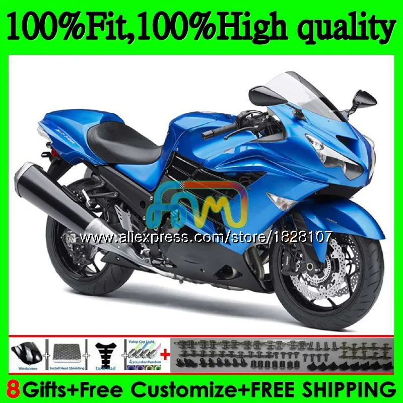 No. 1 Инъекции для KAWASAKI ZX 14R ZX14R 06 жемчужно-синий 07 08 09 10 11 21BS. 34 ZZR1400 ZX-14R 2006 2007 2008 2009 2010 2011 обтекатель - Цвет: No. 1