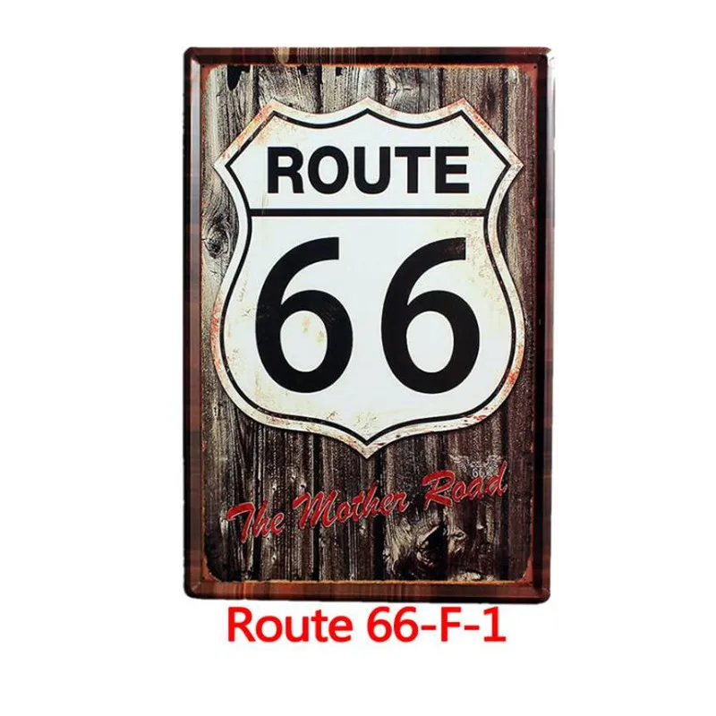 Route 66 винтажный металлический знак Ретро металлический оловянный плакат с подписью доска для паба металлическая винтажная домашняя тарелка домашний Декор стены искусства бара украшения