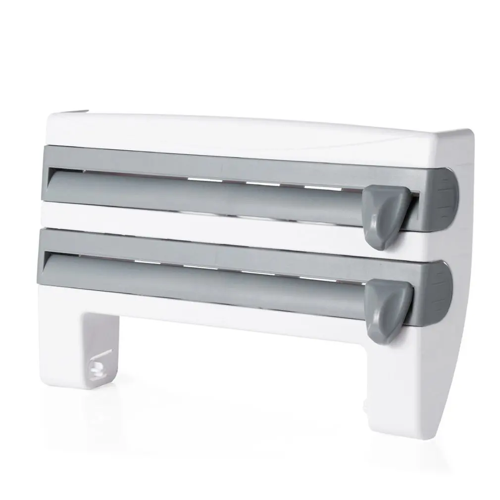 

Cling Film Storage Rack Paper Wall Roll Paper Kitchen Wrap Cutting Tools