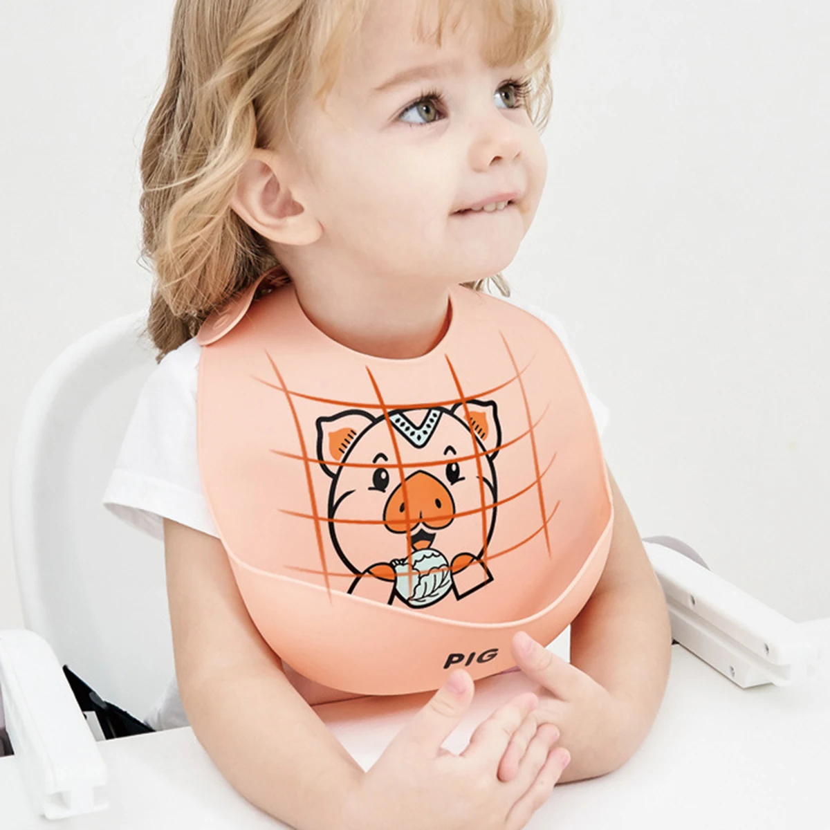 Нагрудник для младенцев с рисунками обезьяна Собака Узор регулируемой пряжкой