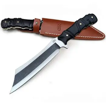 

Machete with Sheath, Chopper Knife, Outdoor Camping Knife - Hunting Knife Faxed Blade - 9Cr18Mov Steel 59HRC Sandalwood Handle