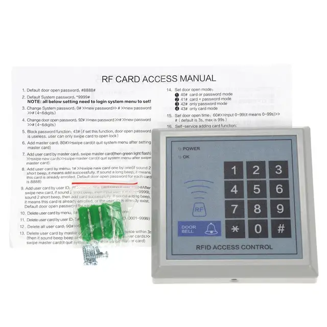 5YOA RFID Access Control System Device Machine Security Proximity Entry Door Lock Quality 6