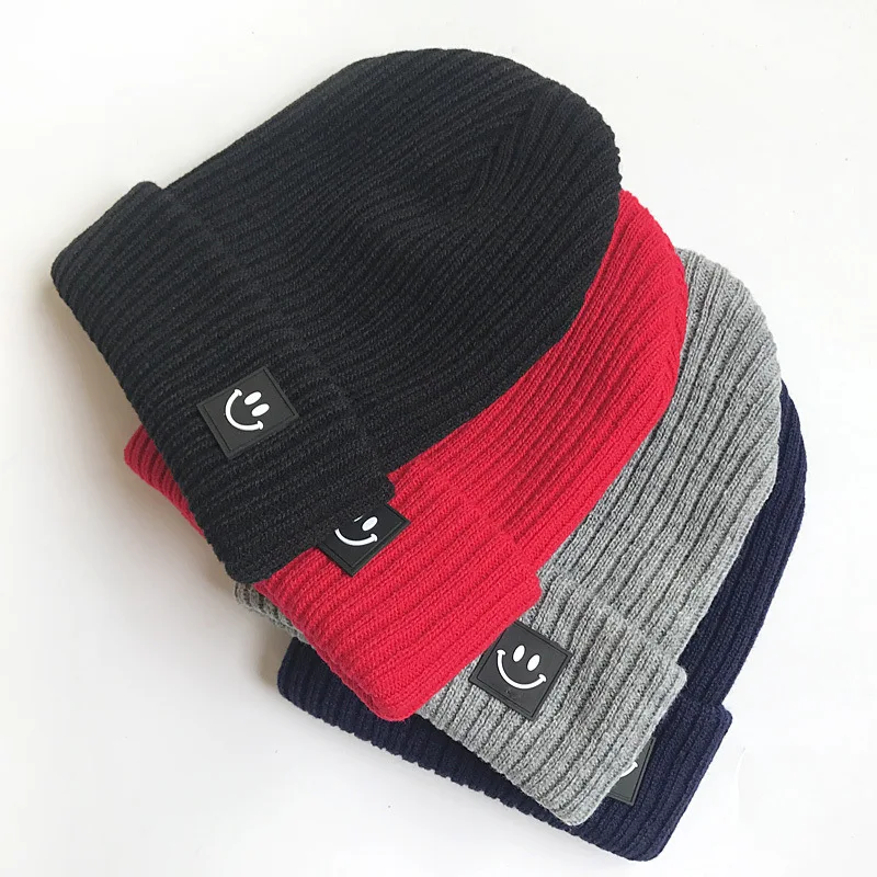 

Children's Hat Smiley Small Icon Baby Hat Infant Autumn And Winter Wool Cap Korean-style Men And Women Baby Korean-style Fashion