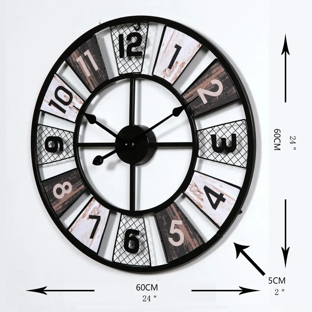 Европейские ретро большие настенные часы современный дизайн гостиная Размер