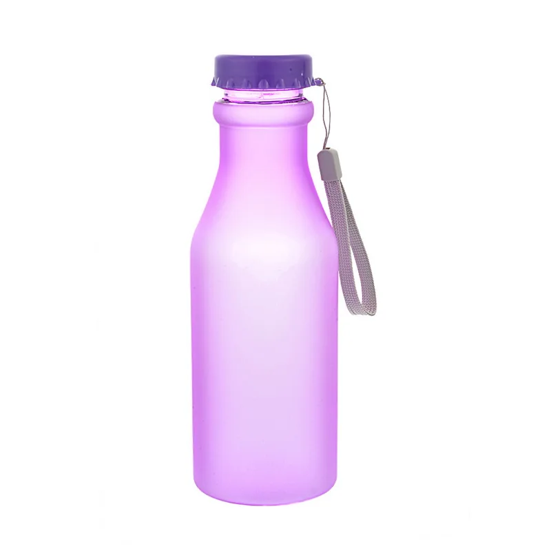 Frost Purple 550 мл спортивные пластиковые бутылки для воды флакон из небьющегося стекла для детей герметичный переносной для Йога, тренировки, фитнес шейкер - Цвет: Frost Purple