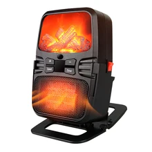 1000 Вт маленький вентилятор для обогрева с эффектом горения светильник PTC керамический обогреватель с защитой от перегрева штепсельная вилка США/ЕС