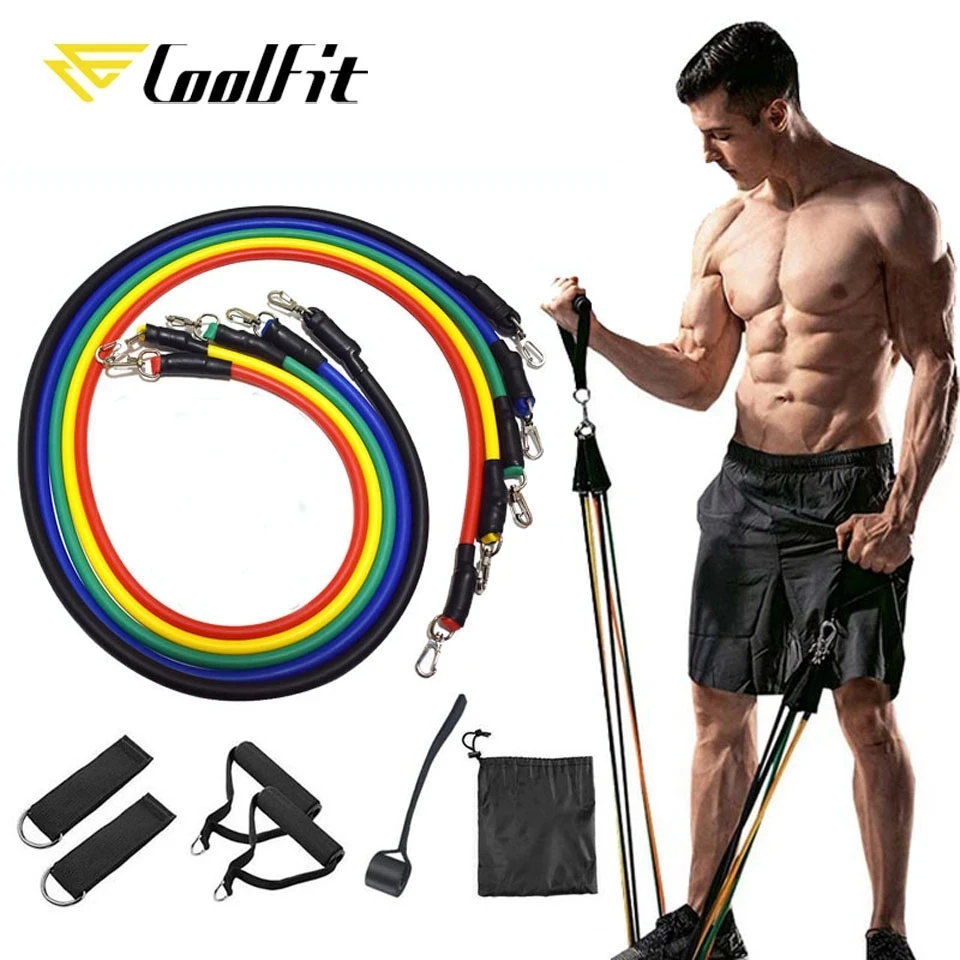 

Эластичные ленты CoolFit 11 шт./компл. из латекса для фитнеса