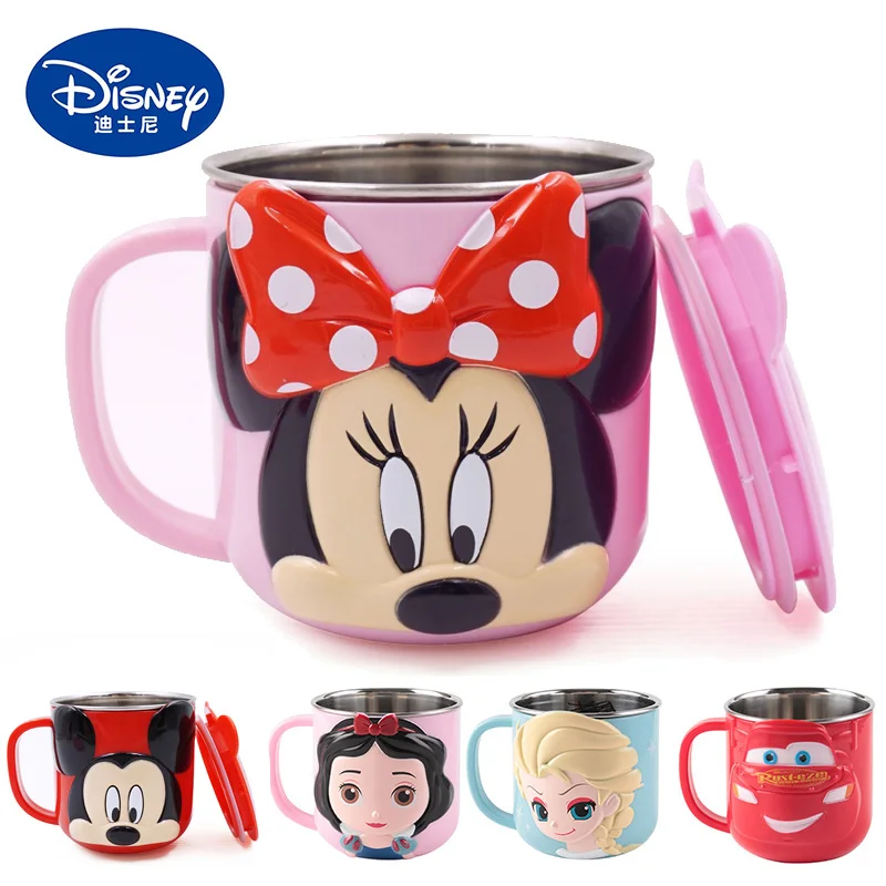 280 мл Детская кружка для воды Minnie Mickey Kids бутылки Мультяшные креативные детские