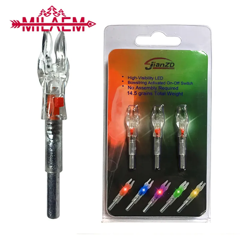 

3 pcs/lot Automatically Led Lighted Arrow Nock Fits diameter 4.2 mm Arrow Shaft Archery Hunting Shooting arrow Accessories