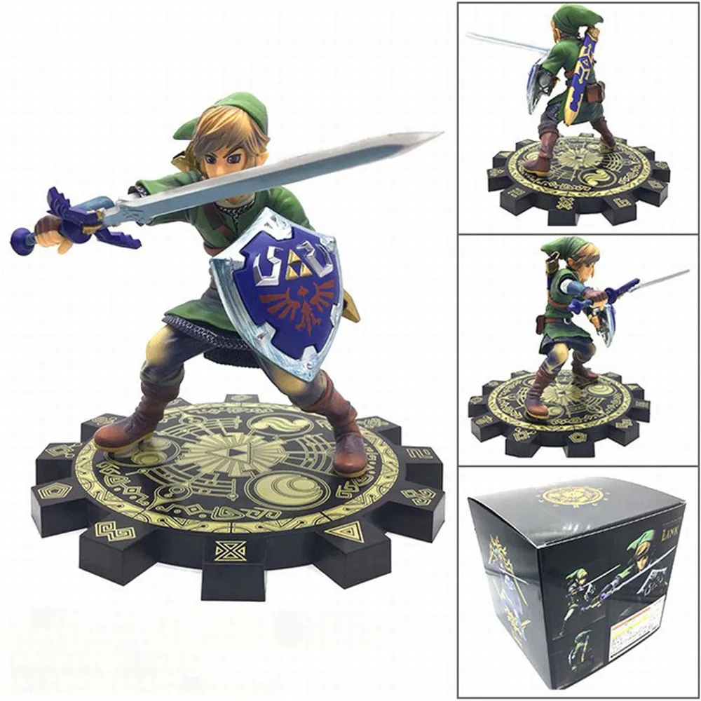 Экшн-изображение Zelda Link Sword аниме игрушки; модельная кукла меч Зельды фигурка Коллекционная Juguetes Brinquedos ПВХ коллектор Figma