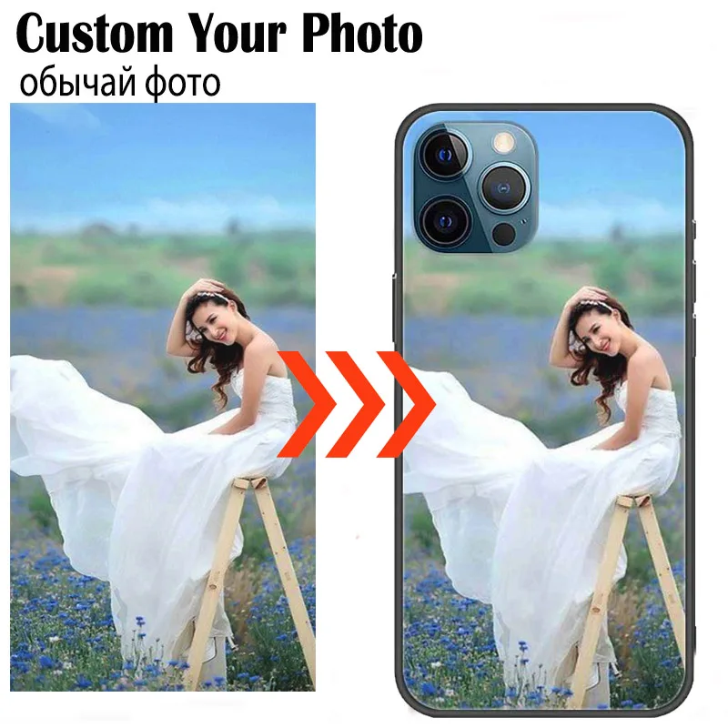 Customized Photos Glass Phone Cases - DIY Personalized Picture Soft Cover