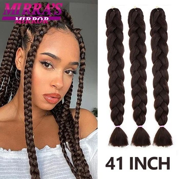 Mirra’s Mirror Super Long Jumbo Braid Hair 41 Inch Synthetic Braiding Hair Extensions for Braids 165g/piece Support Wholesale 1