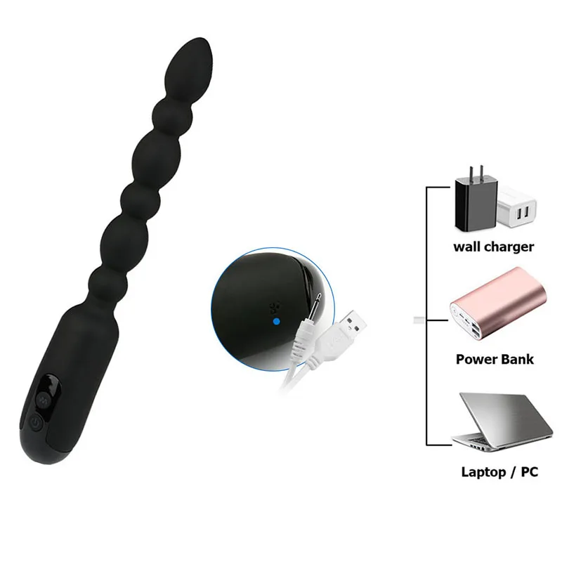 vibrator anal pull beads USB charging anal plug butt plug anal balls G-spot vibrating  adults erotic intimate sex toys for women