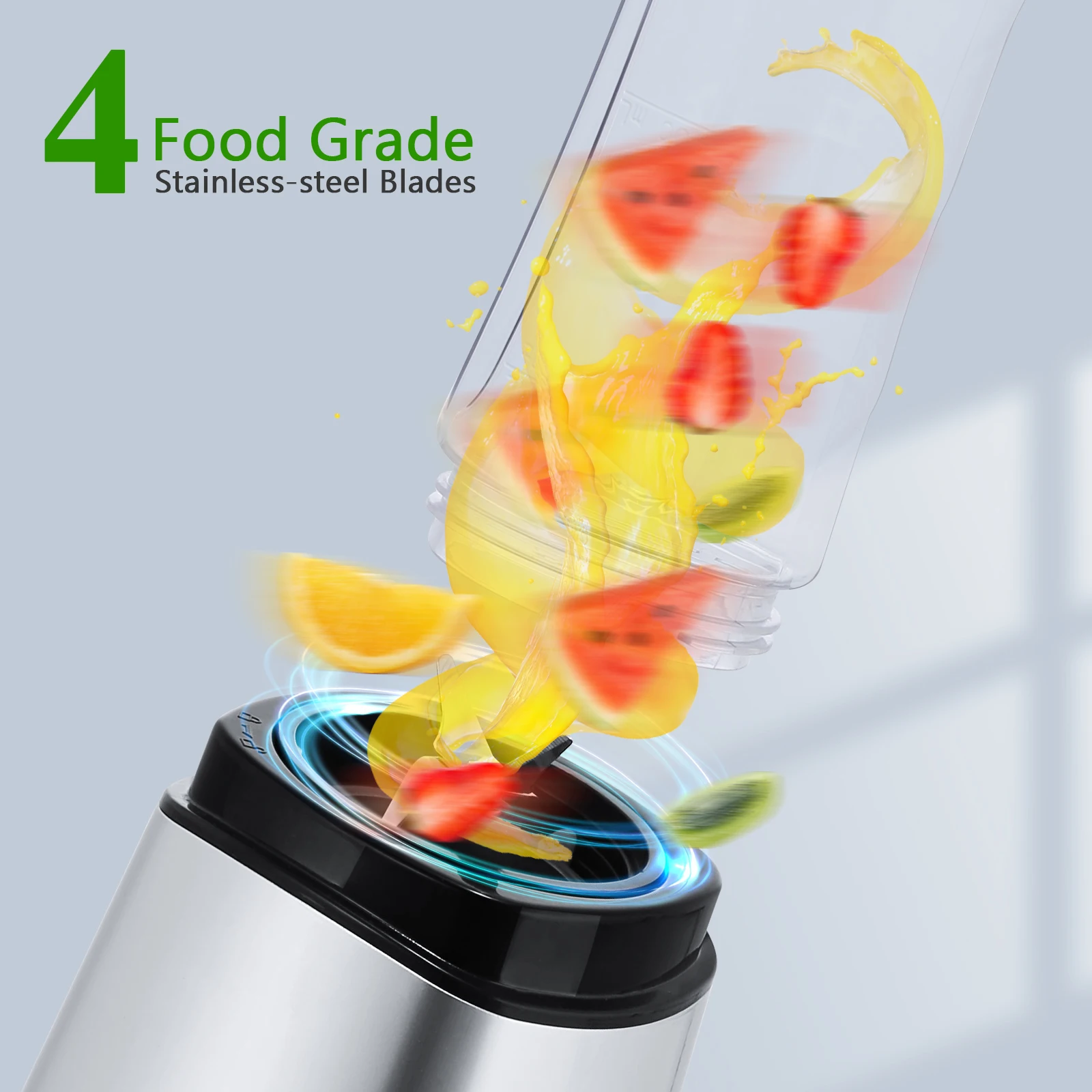 Homgeek Portable Blender for Shakes and Smoothies 400W Juice Maker with 2 Tritan Travel Bottles Portable Mini Blender