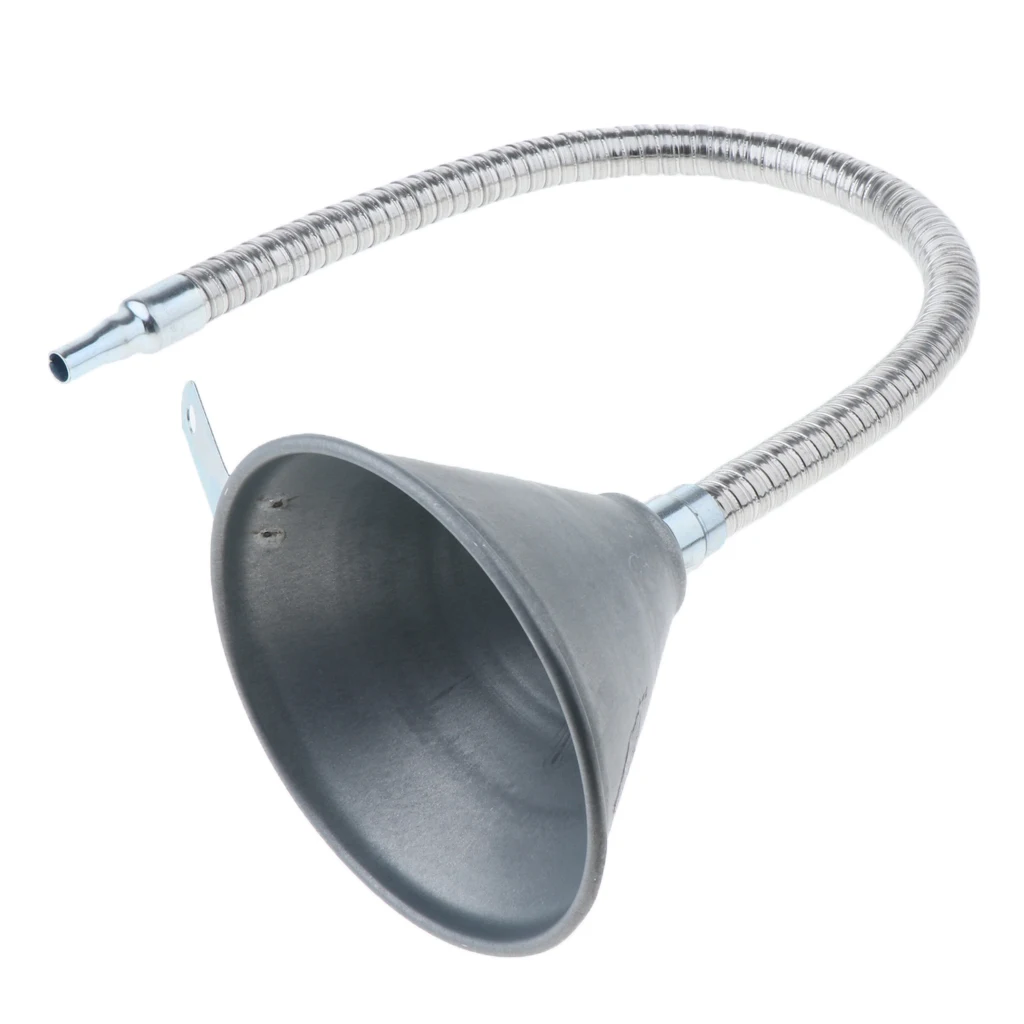 Long 24.8'' Flexible Extension Metal Funnel Nozzle for Cars and Motorcycles, Engine Oil, Liquid, Diesel, Kerosene and Gasoline