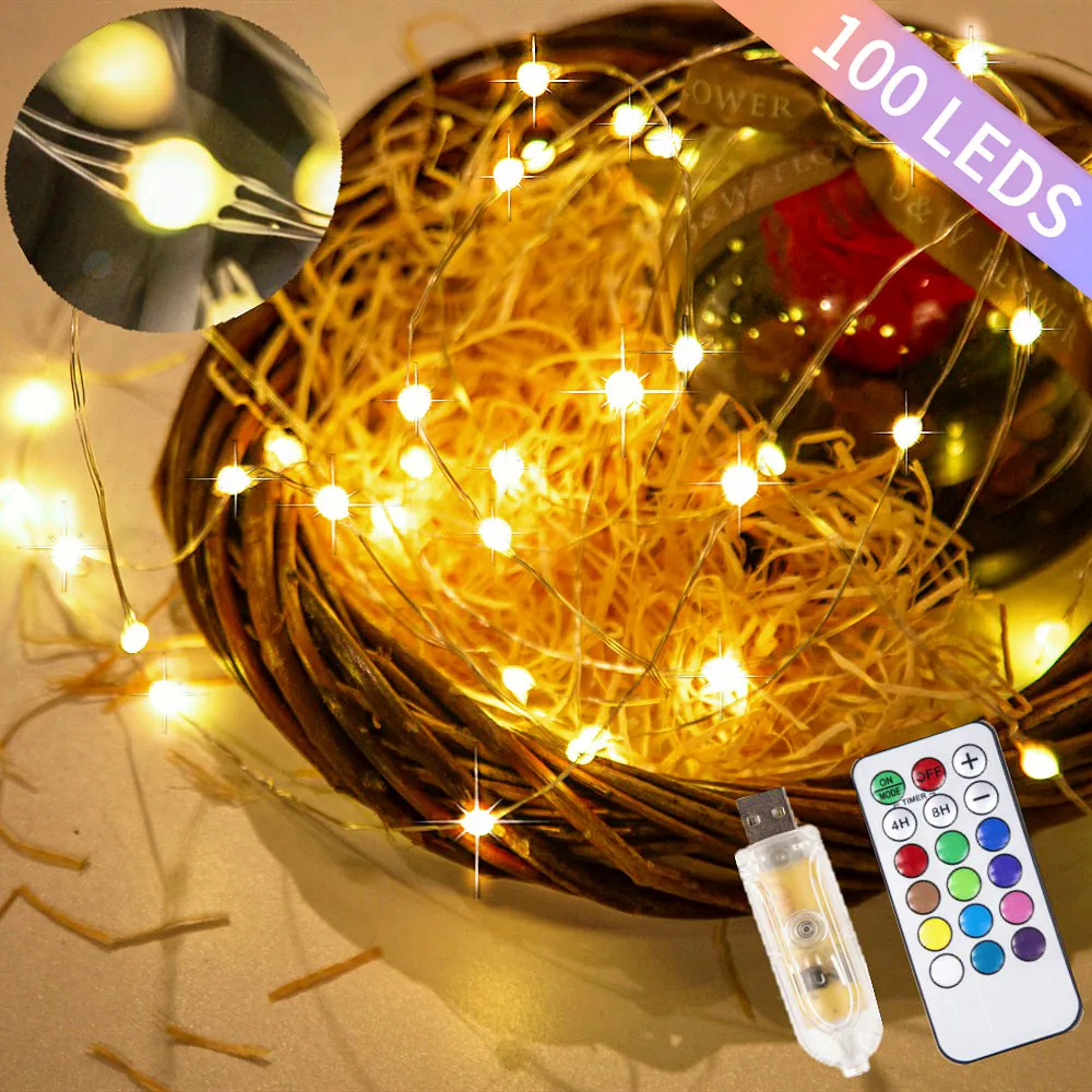 

12Colors LED String Light 10M USB Powered Fairy Lights Garland Lamp Bedroom Party Holiday Lighting Christmas Decoration For Home