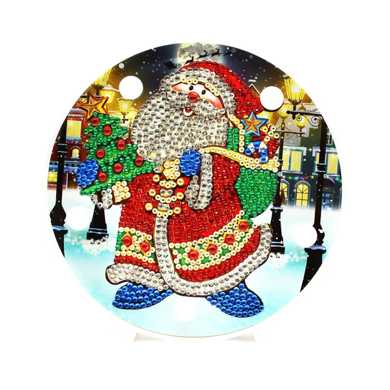 

LED Decoration Light Christmas Gift DIY Full Drill Diamond Painting Light Bedroom Night Lamp Home Desk Decorative Animal Night