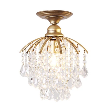 

American Rural Creative Small Chandelier Restaurant Chandelier Free Shipping Porch Corridor Crystal Postmodern Art LED Bulbs E27