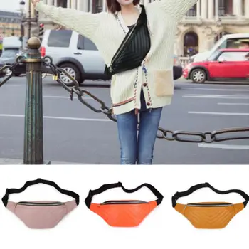 

NEW Black Leather Fanny Pack Waist Belt Bag -Womens Purse Hip Pouch Travel Bag