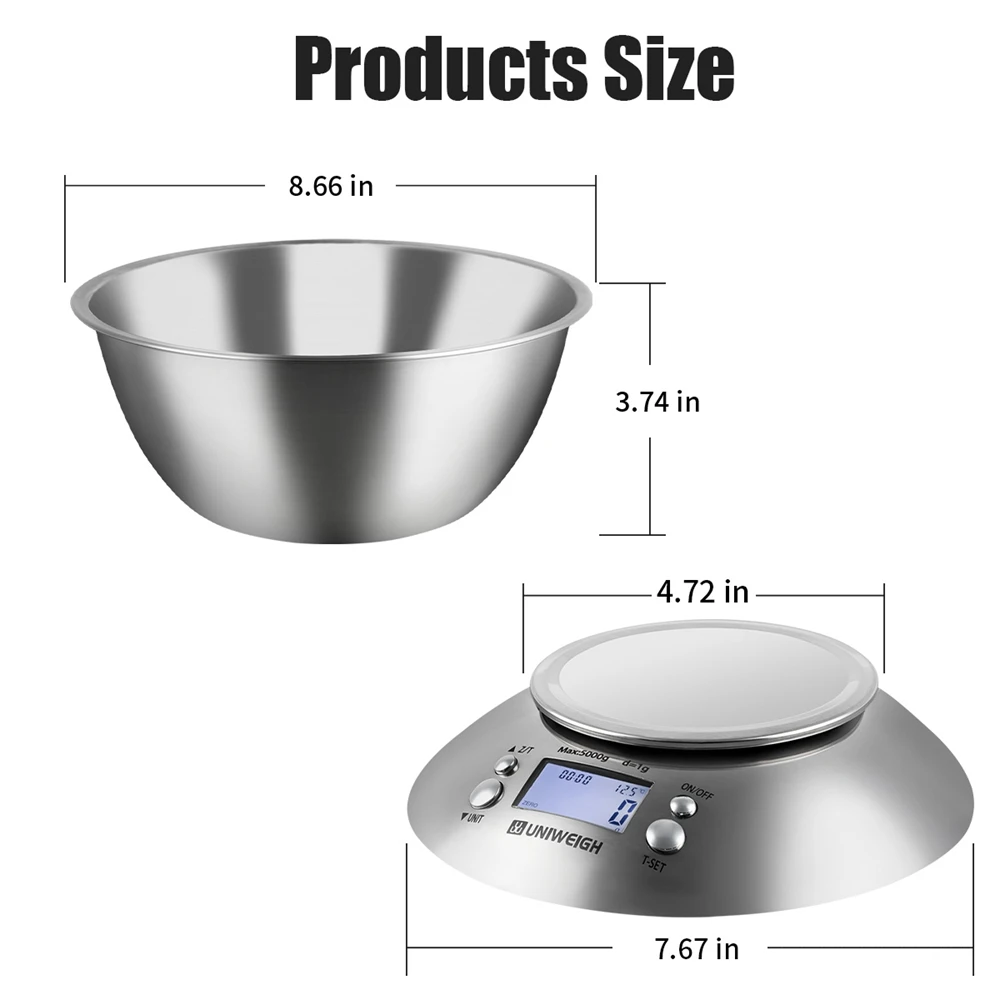  UNIWEIGH Smart Digital Food Scale Grams and Ounces