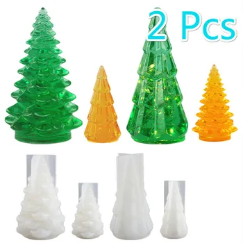 

Christmas Tree Lamp Cap Resin Mold 3d Xmas Lantern Winter Night Cap Epoxy Silicone Moulds