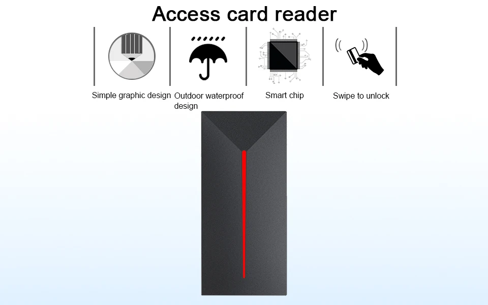 RFID считыватель карт с большим диапазоном 125 кГц/13,56 МГц Бесконтактная карта контроля доступа кардридер Wiegand 26/34 IP68 Водонепроницаемый IC ридер