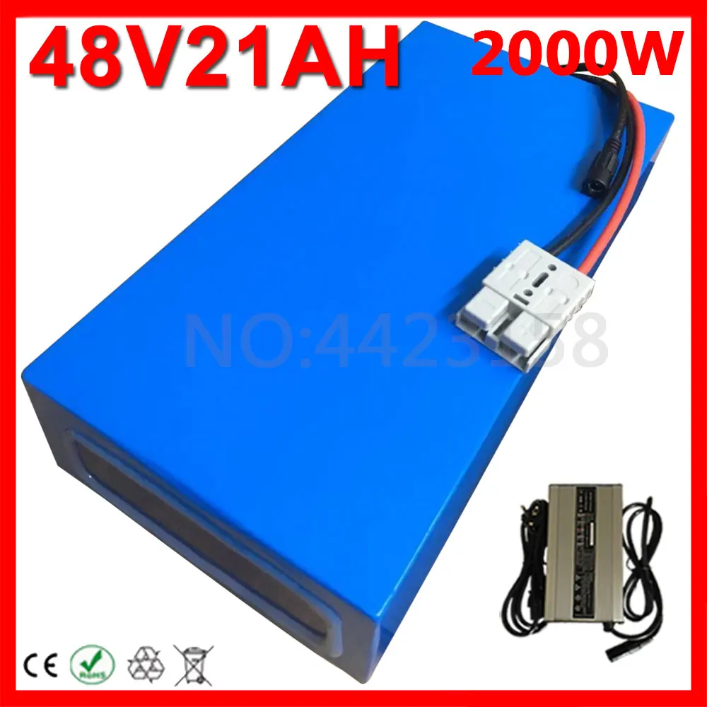 2000W 48V 20AH Электрический велосипед Батарея 48V 20AH для е-байка Батарея 48V 1500W литий Батарея с 50A BMS и 5A Зарядное Устройство налог