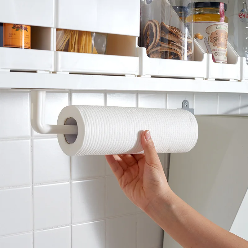 

Kitchen Rolling Paper Towel Hanging Rack No Hole Wall Hanging Paper Towel Rack Oil Absorption Paper Film Storage Hanging Rack