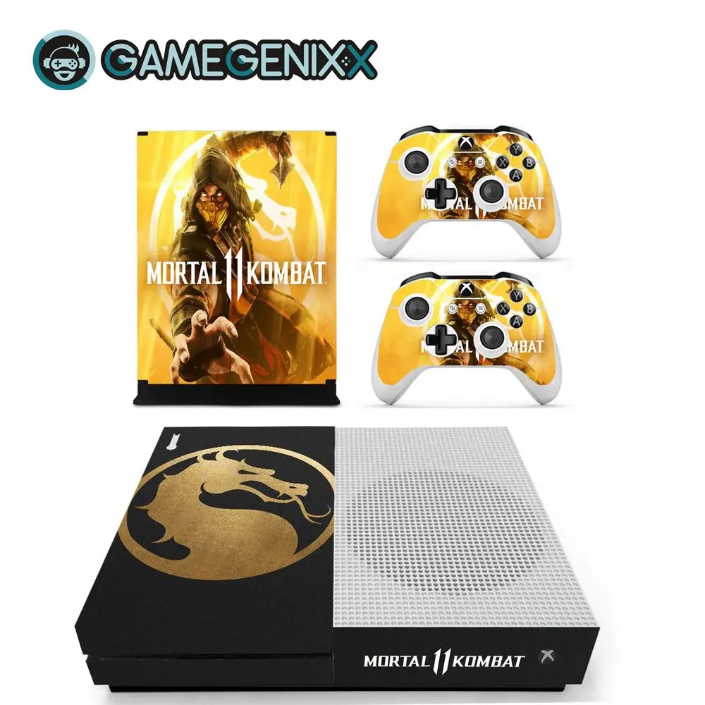GAMEGENIXX виток винилопласта с наклейкой для Xbox One Slim консоли и 2 контроллера-mmoral Kombat