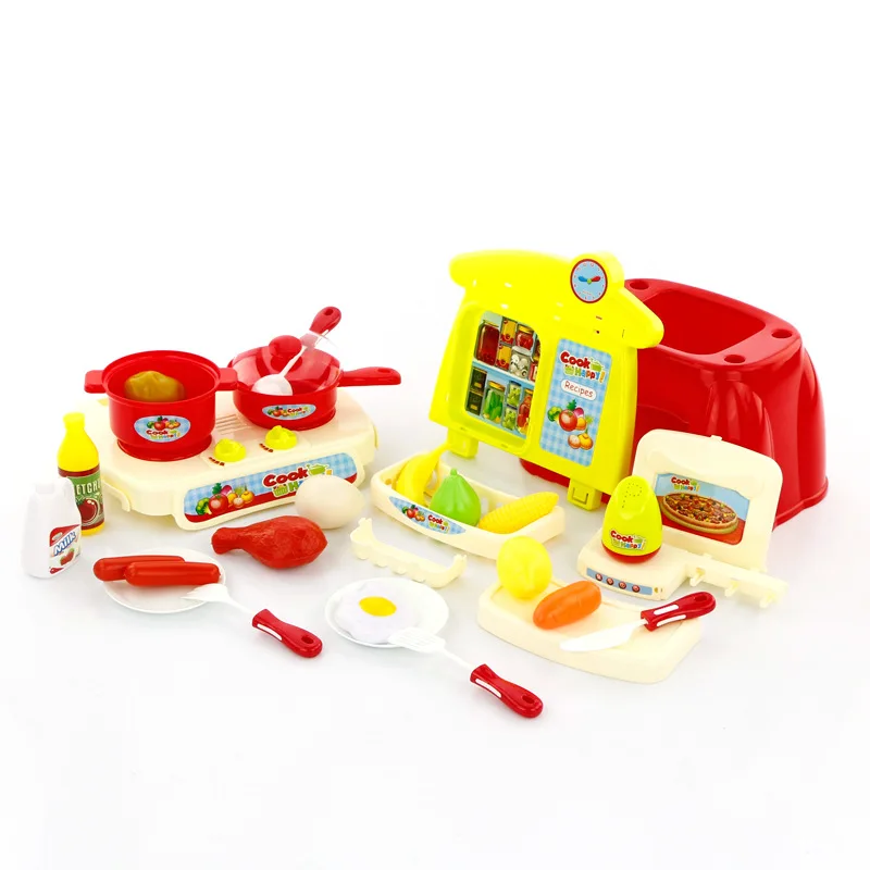 Кукольный домик детский Пособия по кулинарии Baby Play сделать игровой домик вина портрет мечтательной Игрушка Кухня Комплект Пособия по кулинарии Детский жакет из денима для девочки; Кука