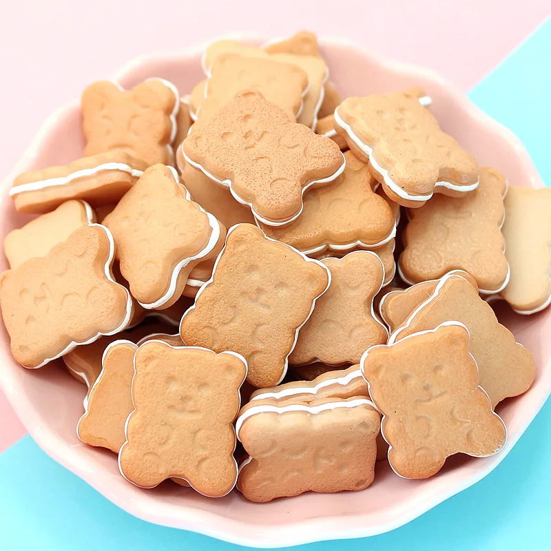 

Happy Monkey 10pcs Slime Charms Resin Bear Biscuits Additives Supplies Accessories DIY Kit for Fluffy Clear Crunchy Slime Clay