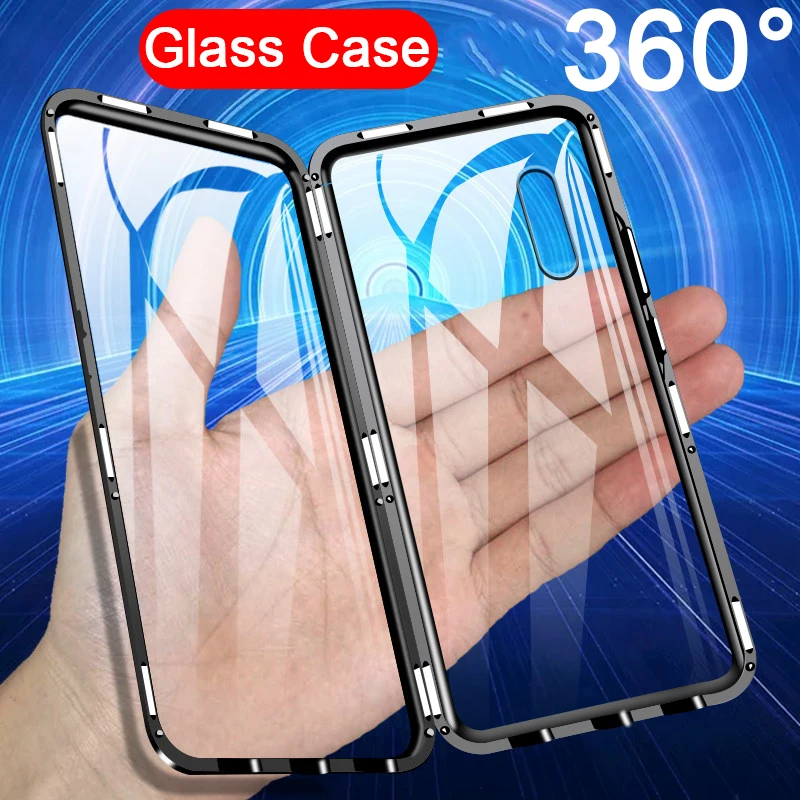360 двусторонний чехол из закаленного стекла для телефона для Xiaomi mi 9T Red mi K20 Note 8 7 Pro 9 Se магнитные адсорбционные Чехлы для mi 9 mi 9t