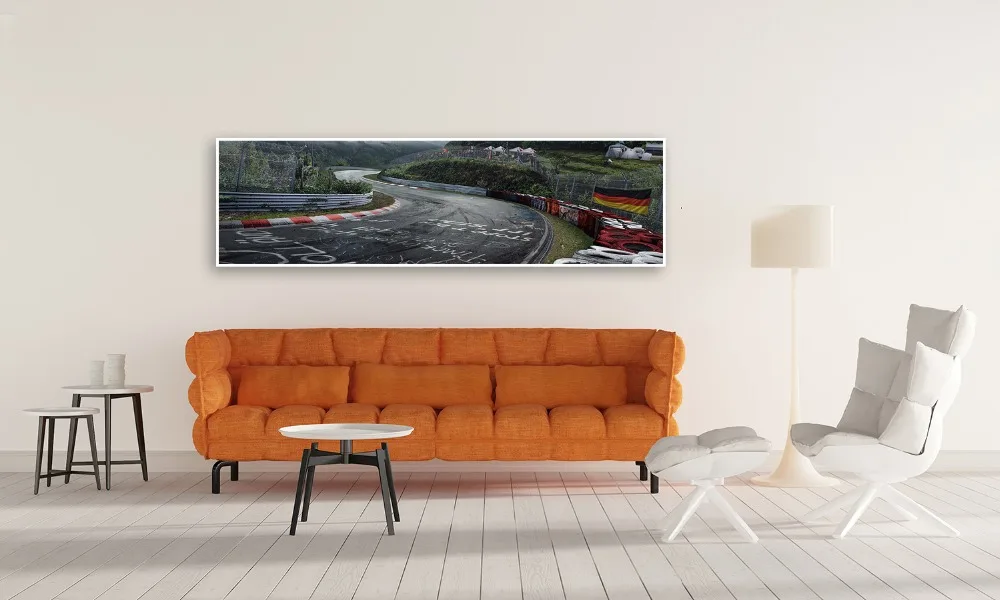 Nurburgring ралли дорожный спортивный автомобиль трек HD печать картина Картина лес Настенная картина с ландшафтом плакат гостиная домашний Декор картина