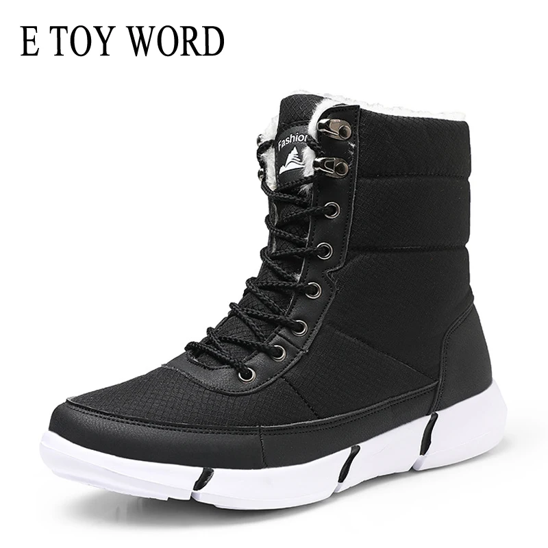 

E TOY WORD Women winter shoes snow Boots Women Plush Warm waterproof boots Large Size 43 shoes outdoor women's cotton boots