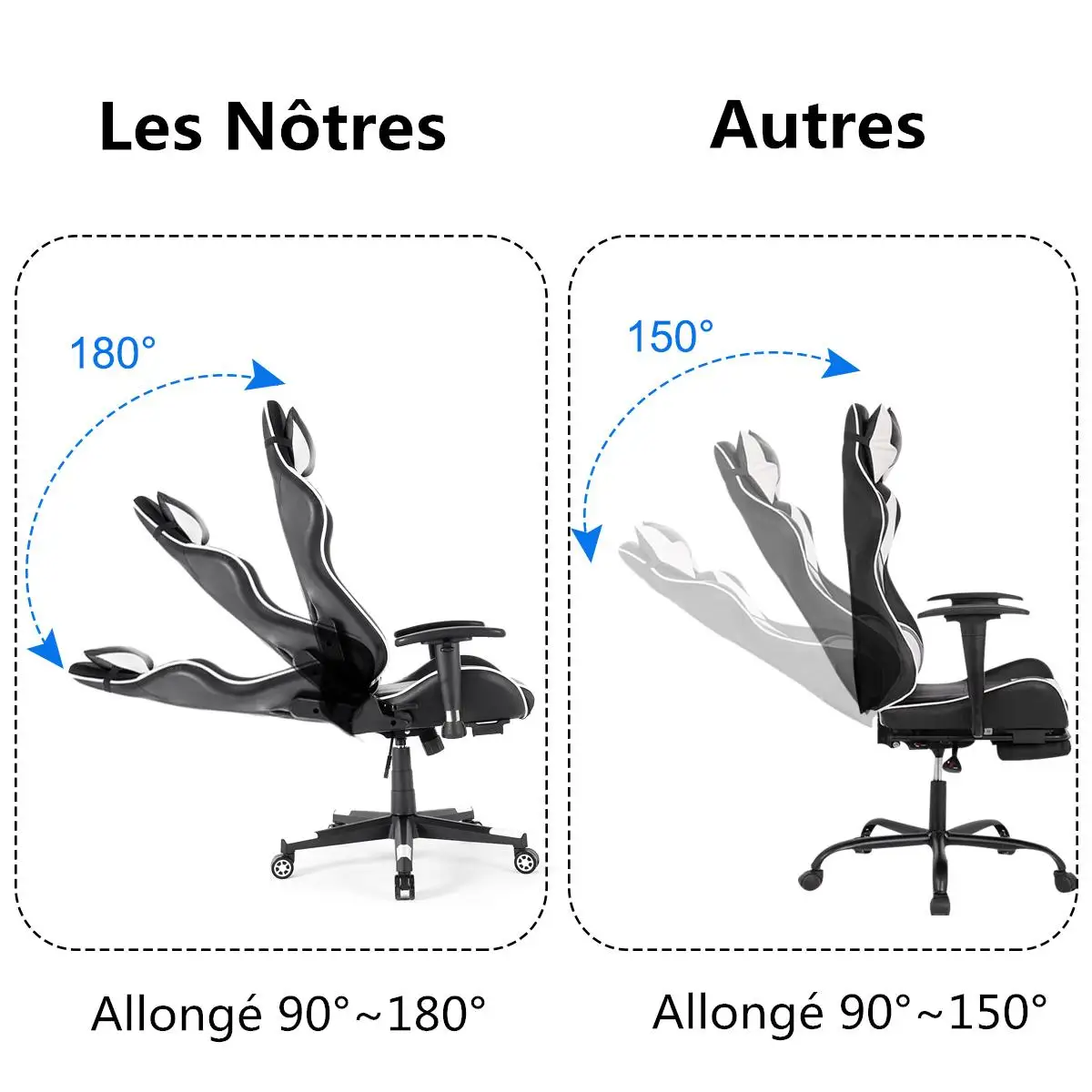 180° Lying Gaming Chair Electrified Internet Cafe Armchair High Back Computer Office Furniture Executive Desk Chairs Recliner