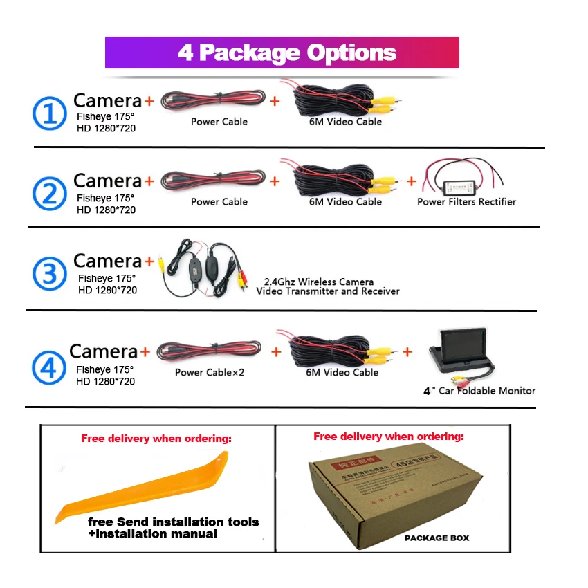 car Rear View Camera Fish Eyes Night Vision Car Reversing Back Up Camera rca ccd hd