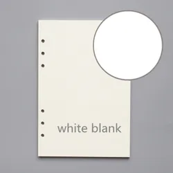 Premium 90-Page 6-Hole Loose Leaf Refill Paper for Spiral Notebooks and Journals, Available in A5, A6, and A7 Sizes (Blank)