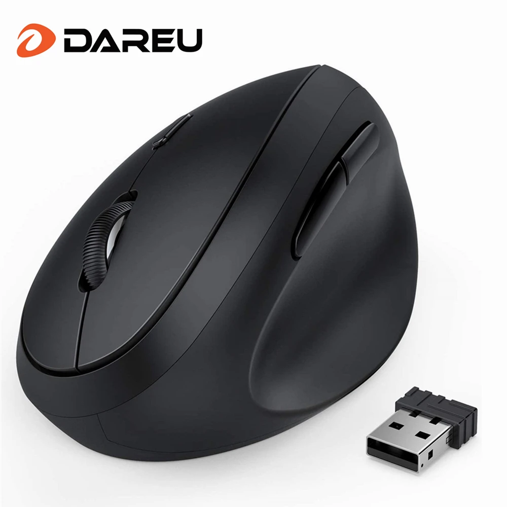 Dareu LM158G Vertical Wireless Mute Mouse Ergonomic Optical Silent Mice For PC Laptop