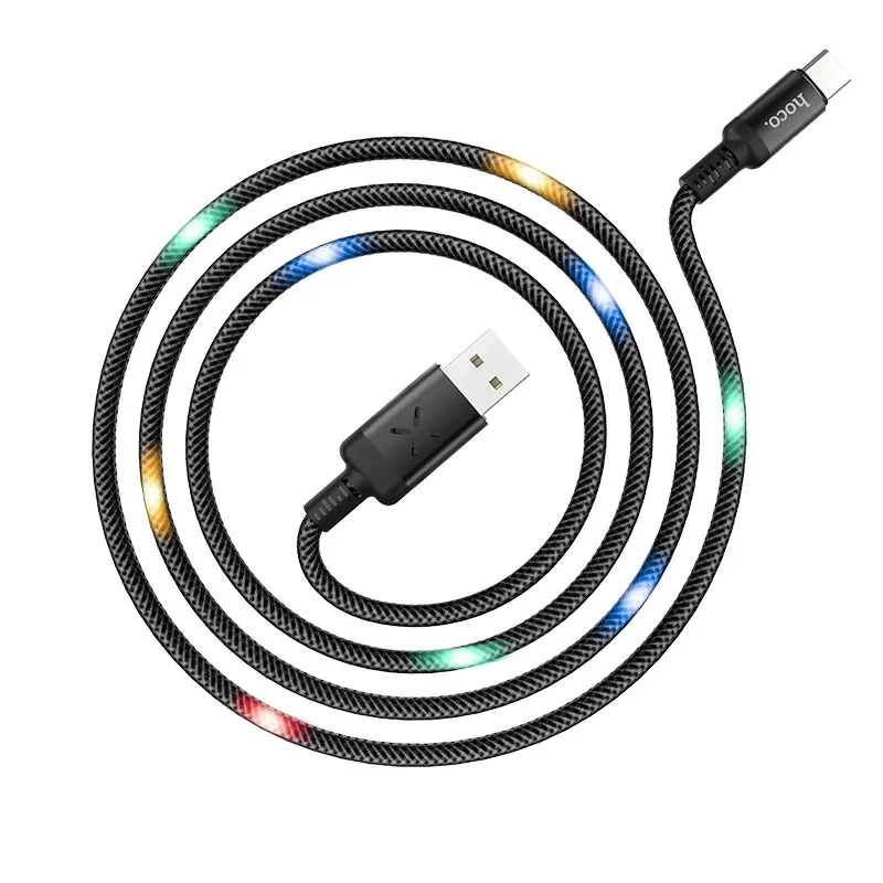 HOCO U63 28 шт./лот 1,2 м Прочный USB кабель для iPhone кабель Micro кабель для samsung USB кабель провод зарядного устройства