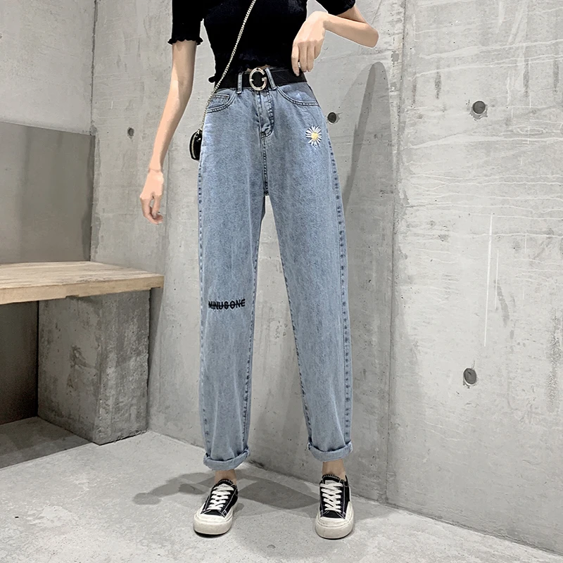 Plus Size Jeans Woman Vintage Blue Denim Pants Jeans Trousers Ladies High Waist Jean Femme Boyfriend Loose Jeans For Women Plus Size Jeans Woman Vintage Blue Denim Pants Jeans Trousers Ladies High Waist Jean Femme Boyfriend Loose Jeans For Women