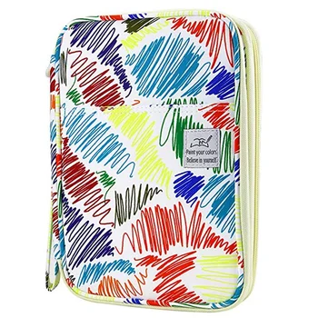 

192 Slots Large Capacity Pencil Bag Case Organizer Cosmetic Bag for Colored Pencil Watercolor Pen Markers Gel Pens Bag(Art Line)