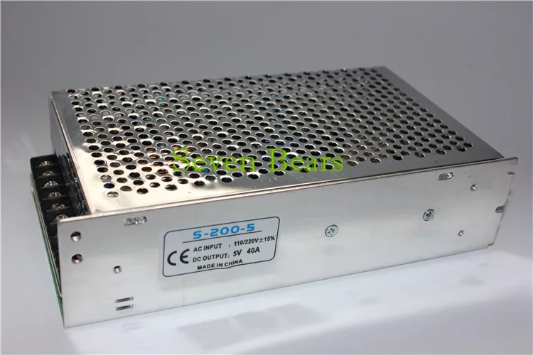 Лучшее качество 5V 40A 200W Драйвер импульсного источника питания адаптер для
